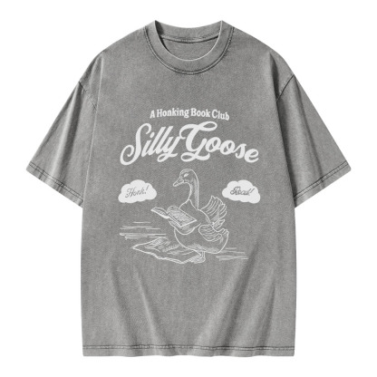 Pagewings Silly Goose Book Club Unisex Washed T-shirt