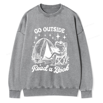Pagewings Go Outside Unisex Washed Sweatshirt