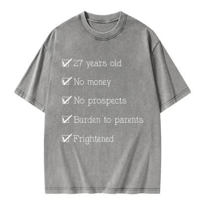 Pagewings 27 Years Old Unisex Washed T-shirt