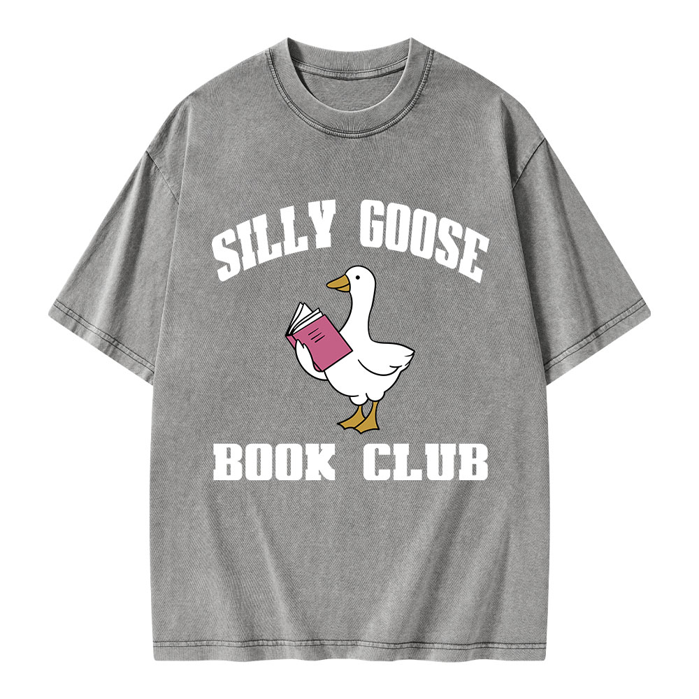 Pagewings Silly Goose Book Club Unisex Washed T-shirt