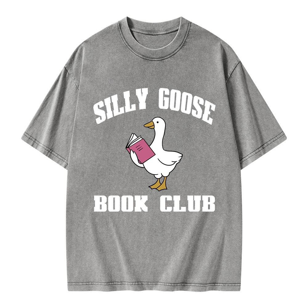 Pagewings Silly Goose Book Club Unisex Washed T-shirt