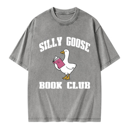 Pagewings Silly Goose Book Club Unisex Washed T-shirt