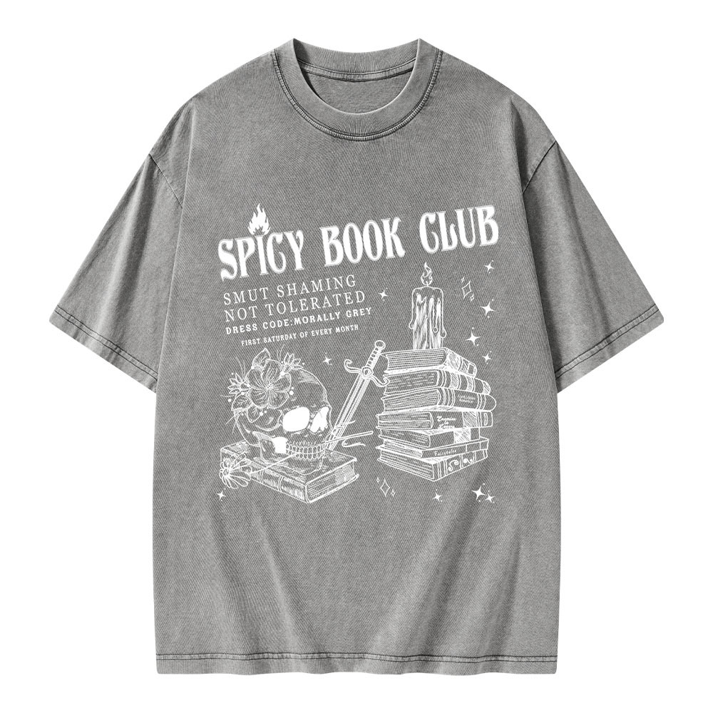 Pagewings Spicy Book Club Unisex Washed T-shirt