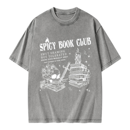 Pagewings Spicy Book Club Unisex Washed T-shirt