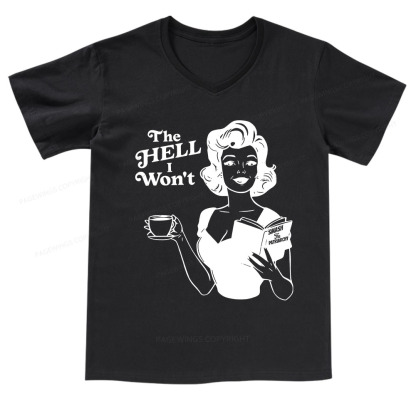 Pagewings The Hell I Won't Resistance V-neck T-shirt