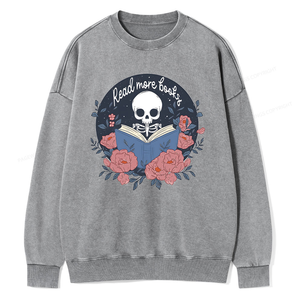 Pagewings read more books Unisex Washed Sweatshirt