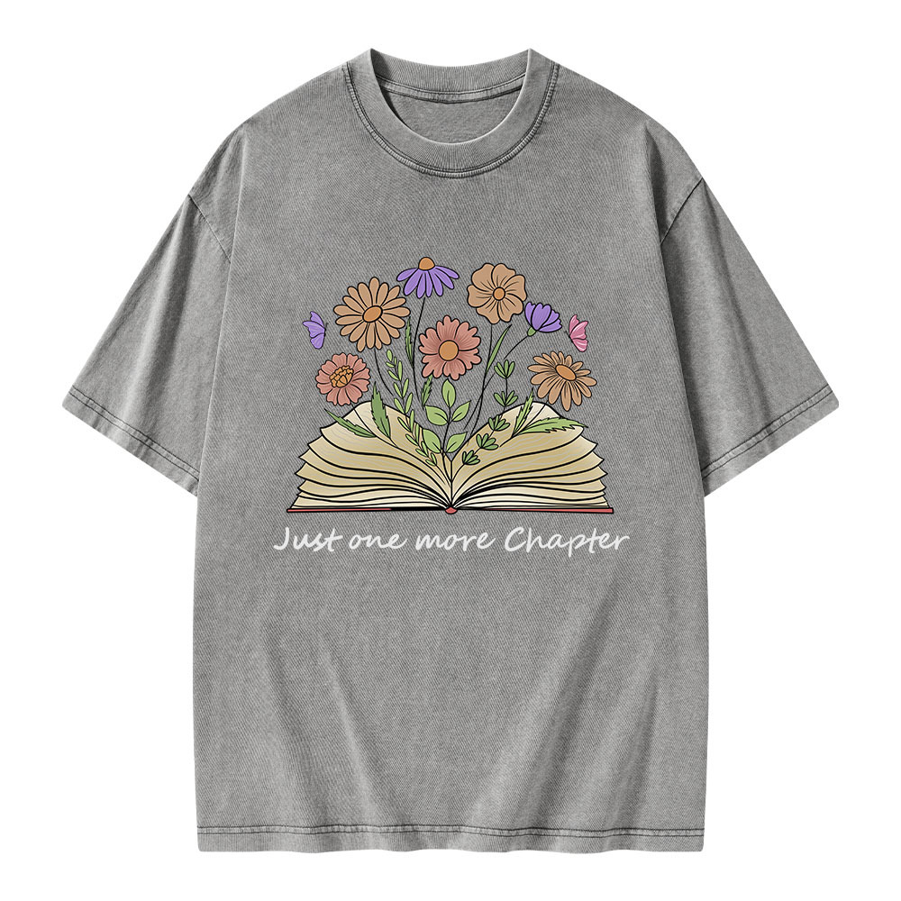 Pagewings Just One More Chapter Unisex Washed T-shirt