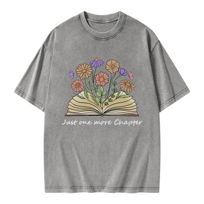 Pagewings Just One More Chapter Unisex Washed T-shirt