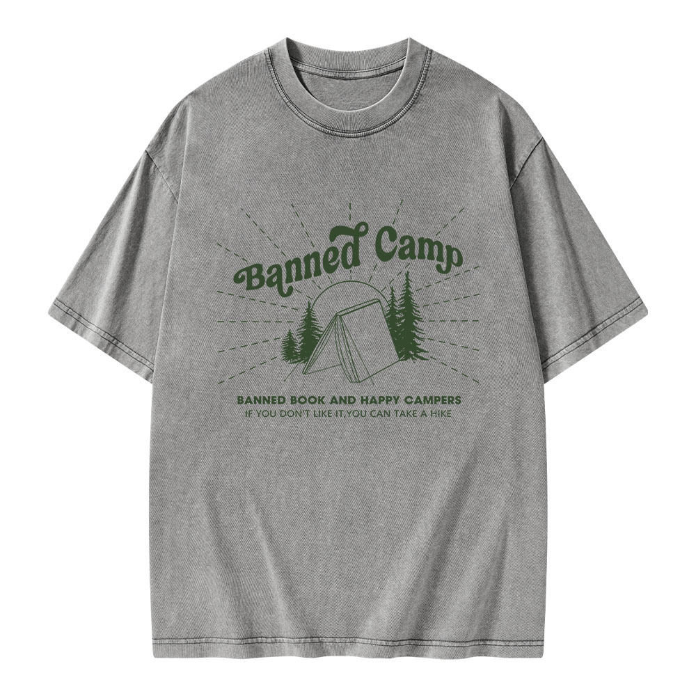Pagewings Banned Camp Unisex Washed T-shirt