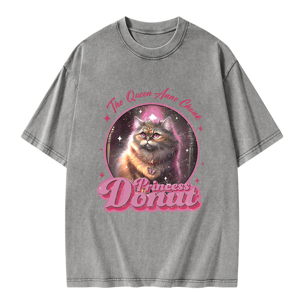 Pagewings Princess Donut  Unisex Washed T-shirt