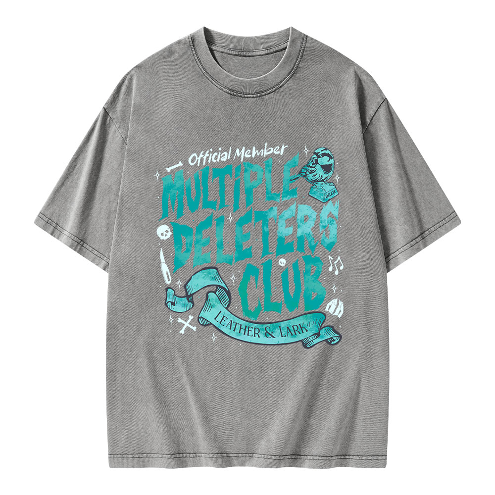 Pagewings Multiple Deleters Club Unisex Washed T-shirt