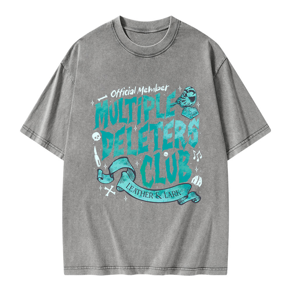 Pagewings Multiple Deleters Club Unisex Washed T-shirt