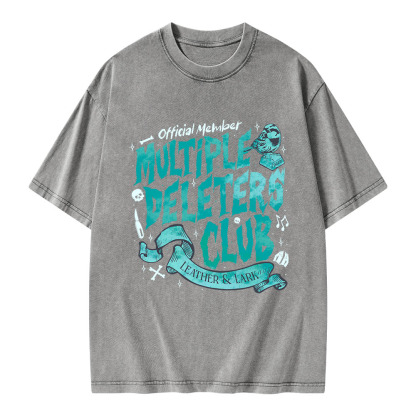 Pagewings Multiple Deleters Club Unisex Washed T-shirt