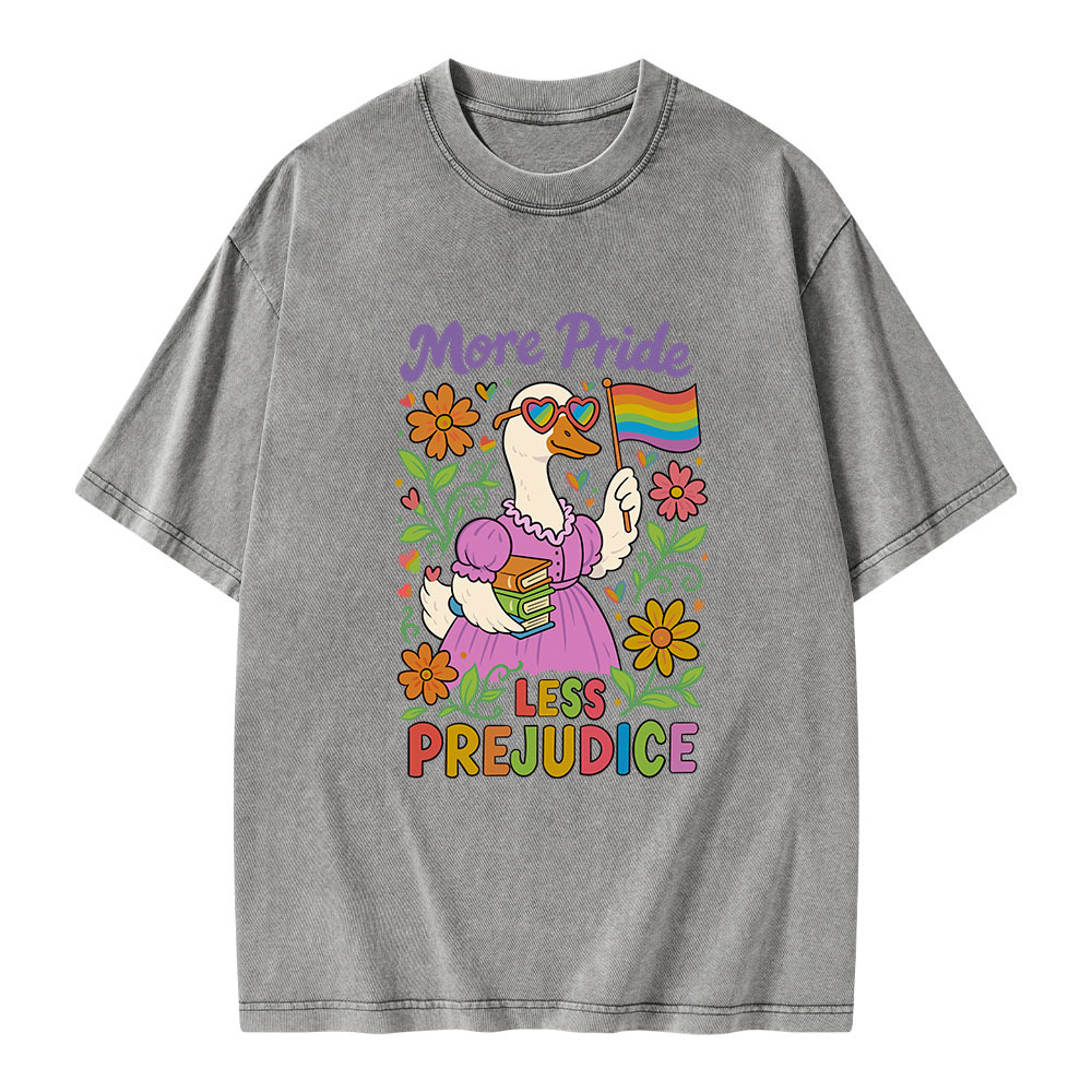 Pagewings More Pride Less Prejudice Unisex Washed T-shirt