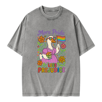 Pagewings More Pride Less Prejudice Unisex Washed T-shirt