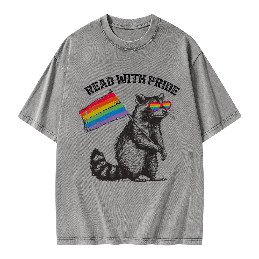 Pagewings Read with Pride Unisex Washed T-shirt