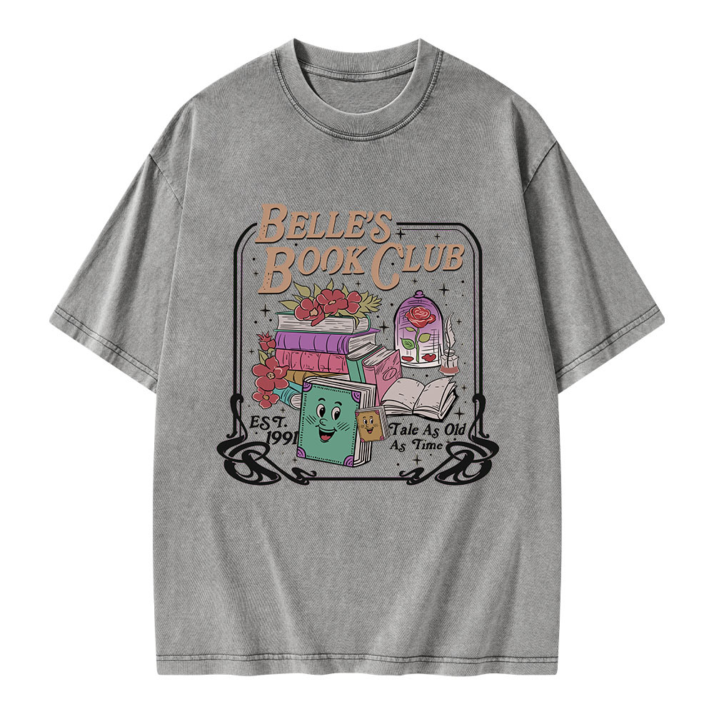 Pagewings Belle's Book Club Unisex Washed T-shirt