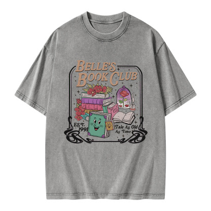 Pagewings Belle's Book Club Unisex Washed T-shirt