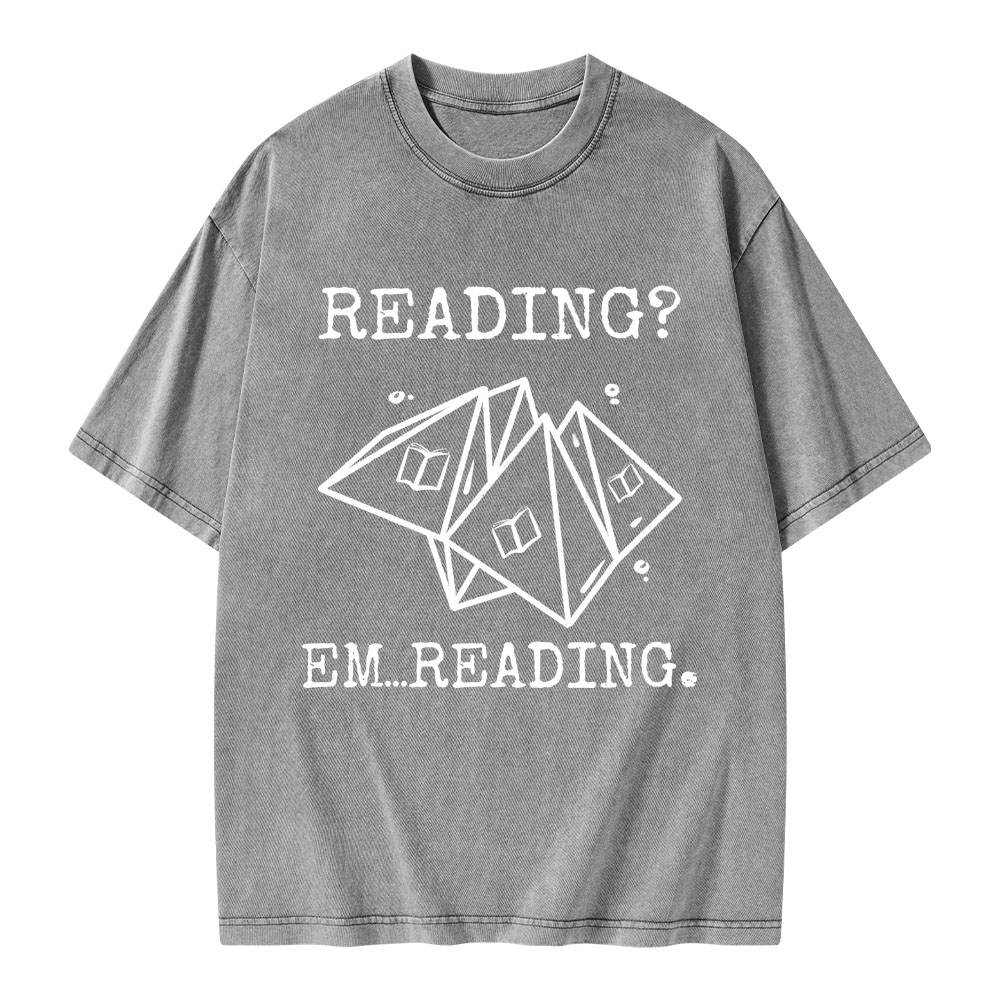 Pagewings Reading Em...Reading Unisex Washed T-shirt