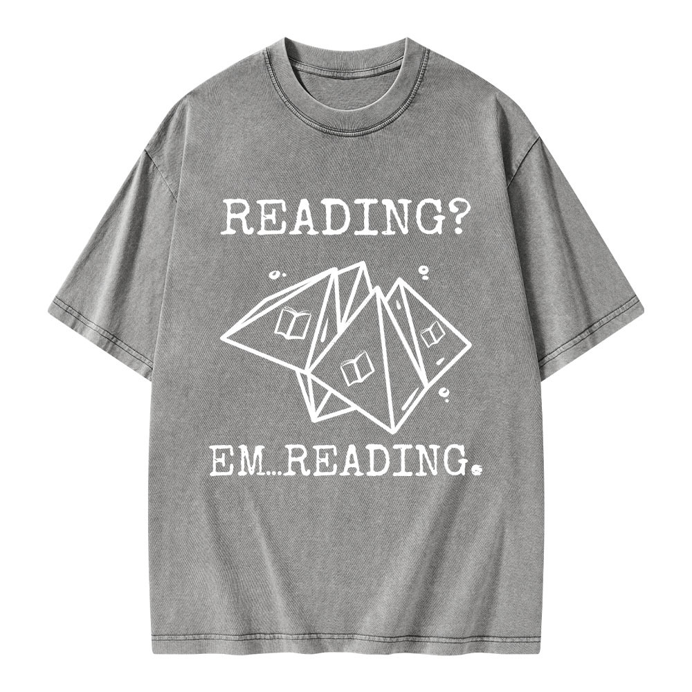 Pagewings Reading Em...Reading Unisex Washed T-shirt