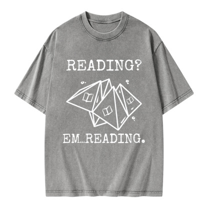 Pagewings Reading Em...Reading Unisex Washed T-shirt