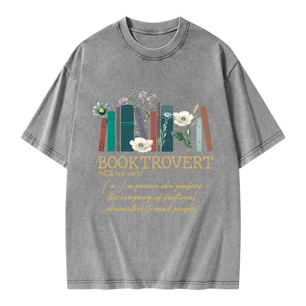Pagewings Booktrovert Unisex Washed T-shirt