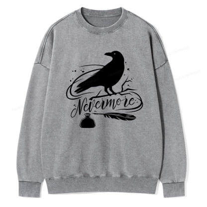 Pagewing  Edgar Allen Poe tee Unisex Washed Sweatshirt