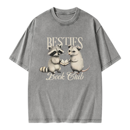 Pagewings Bestie Book Club Unisex Washed T-shirt