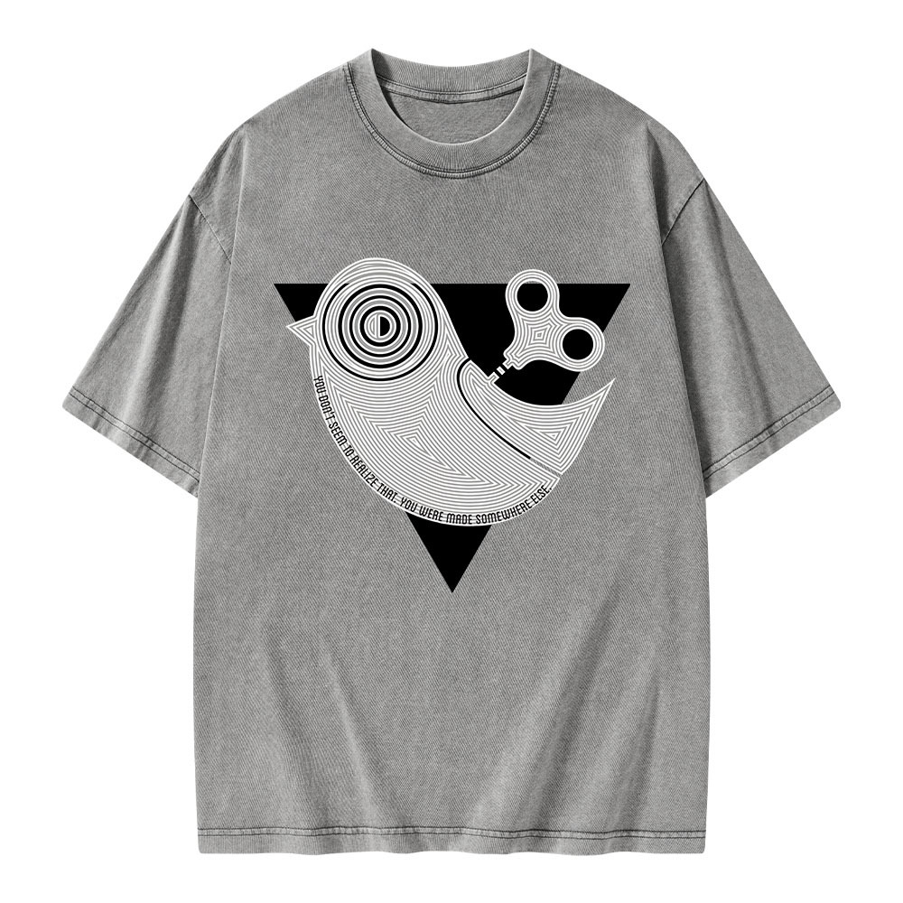Pagewings Wind up Bird Chronicle Unisex Washed T-shirt