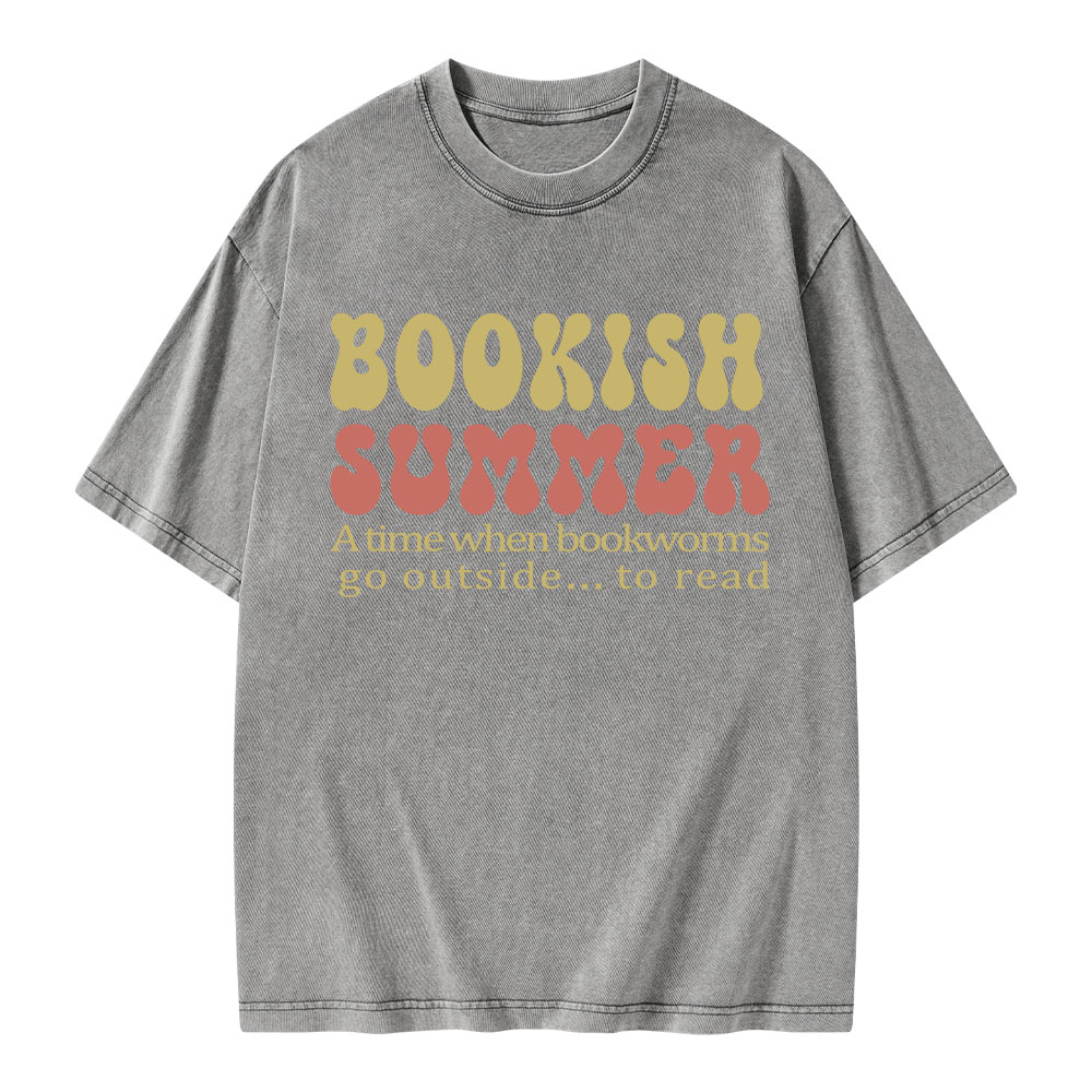 Pagewings Bookish Summer Unisex Washed T-shirt