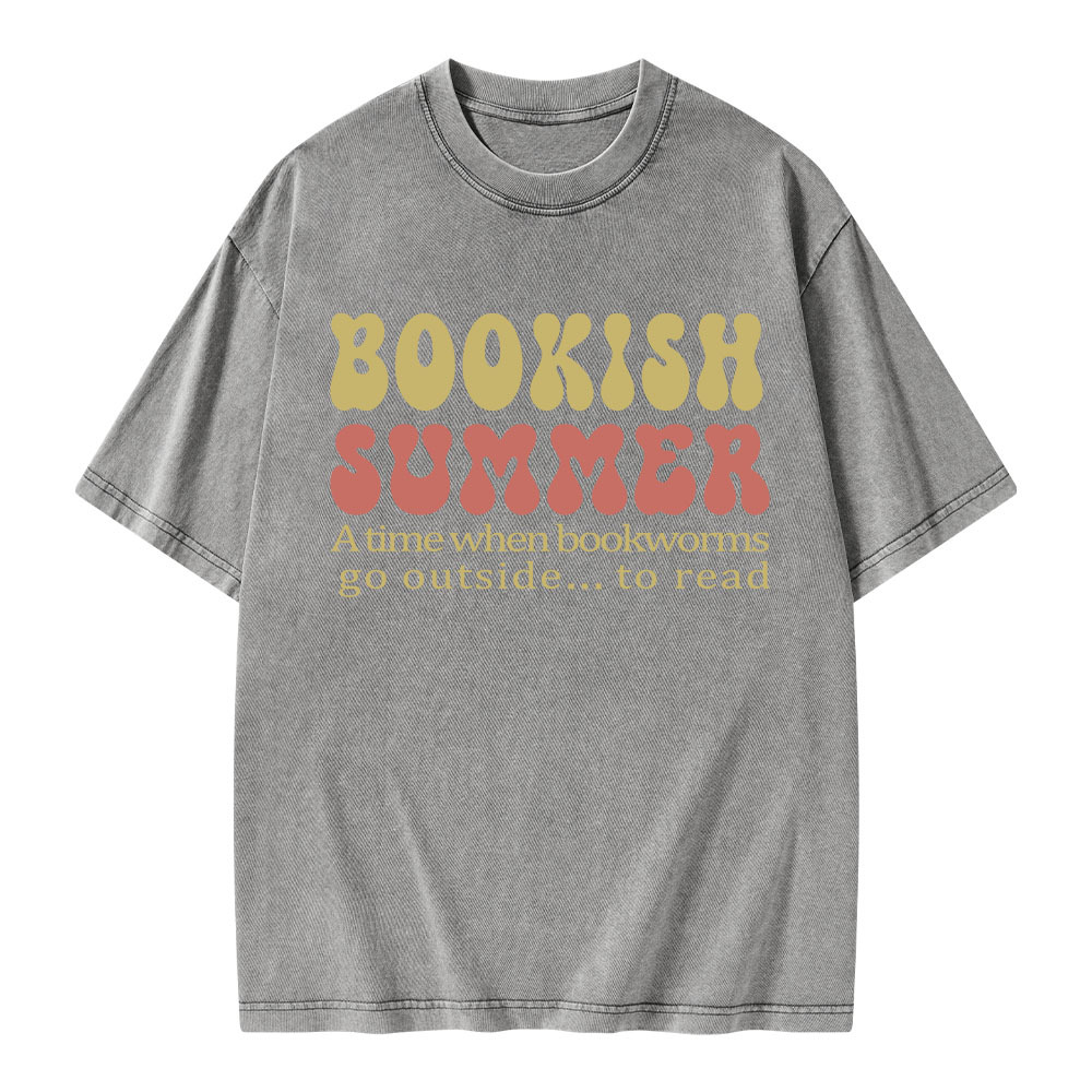 Pagewings Bookish Summer Unisex Washed T-shirt
