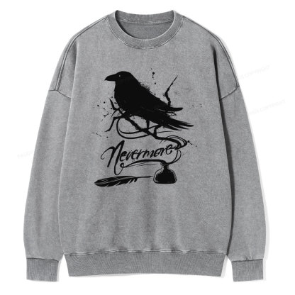 Pagewing  Nevermore Unisex Washed Sweatshirt
