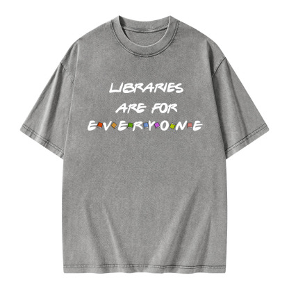 Pagewings Libraries Are For Everyone Unisex Washed T-shirt