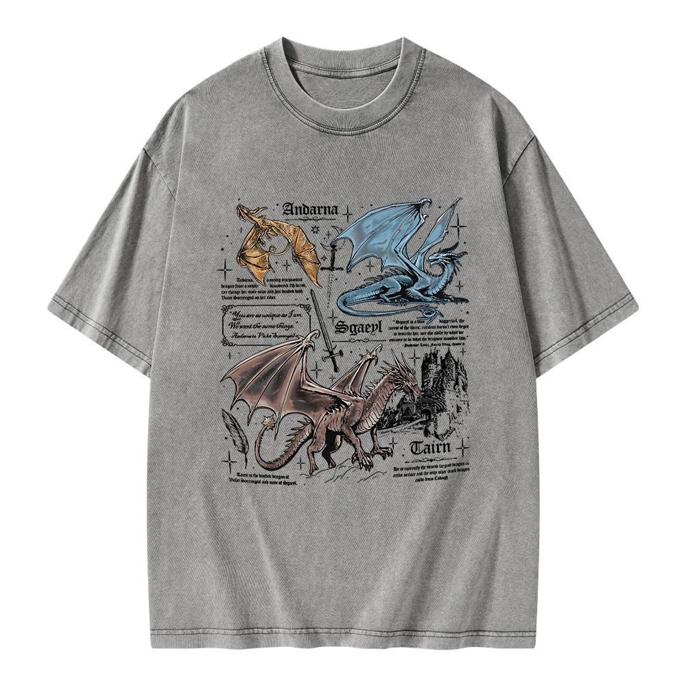 Pagewings Dragon Unisex Washed T-shirt