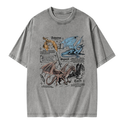 Pagewings Dragon Unisex Washed T-shirt