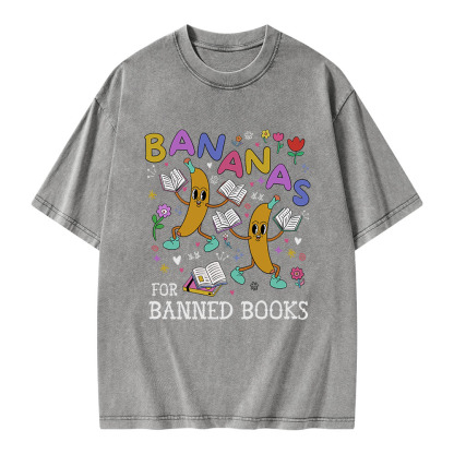 Pagewings Read Banned Books Unisex Washed T-shirt