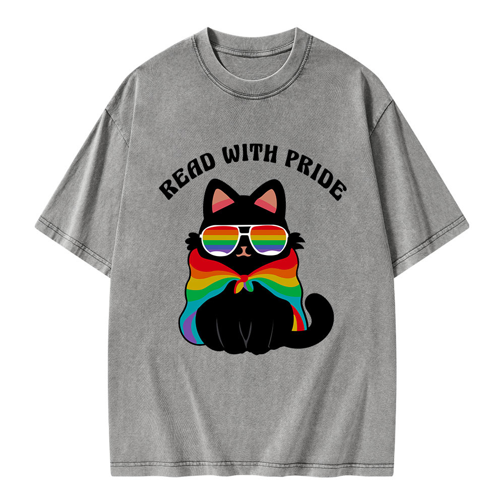 Pagewings Read With Pride Unisex Washed T-shirt