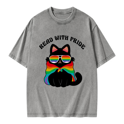 Pagewings Read With Pride Unisex Washed T-shirt