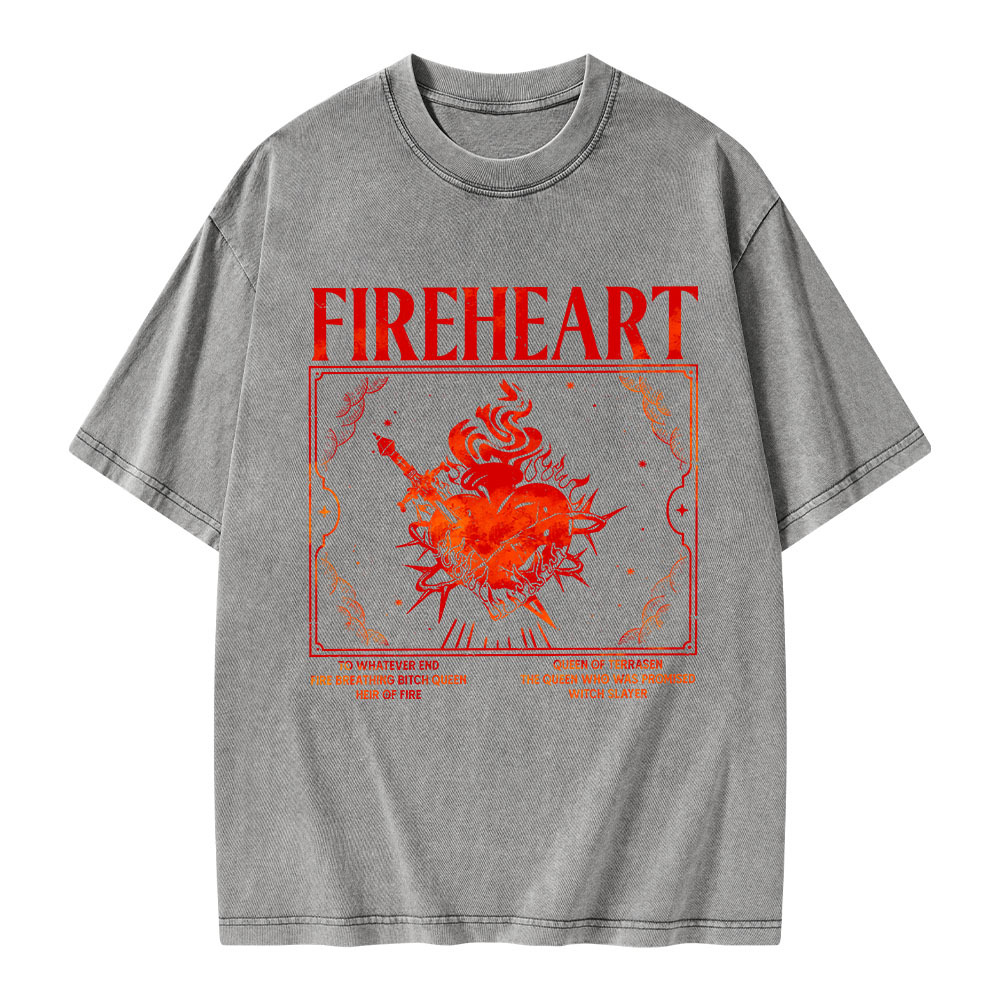 Pagewings Fireheart Unisex Washed T-shirt
