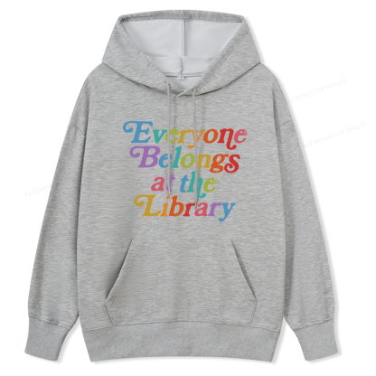 Pagewings  Everyone belongs at the library Unisex Classic Hoodie