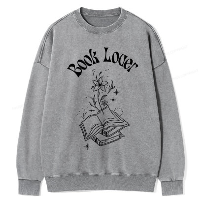 Pagewing  Books Lover Unisex Washed Sweatshirt