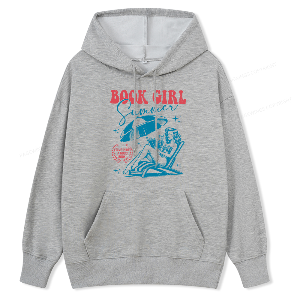 Pagewings Book Girl Summer Unisex Classic Hoodie