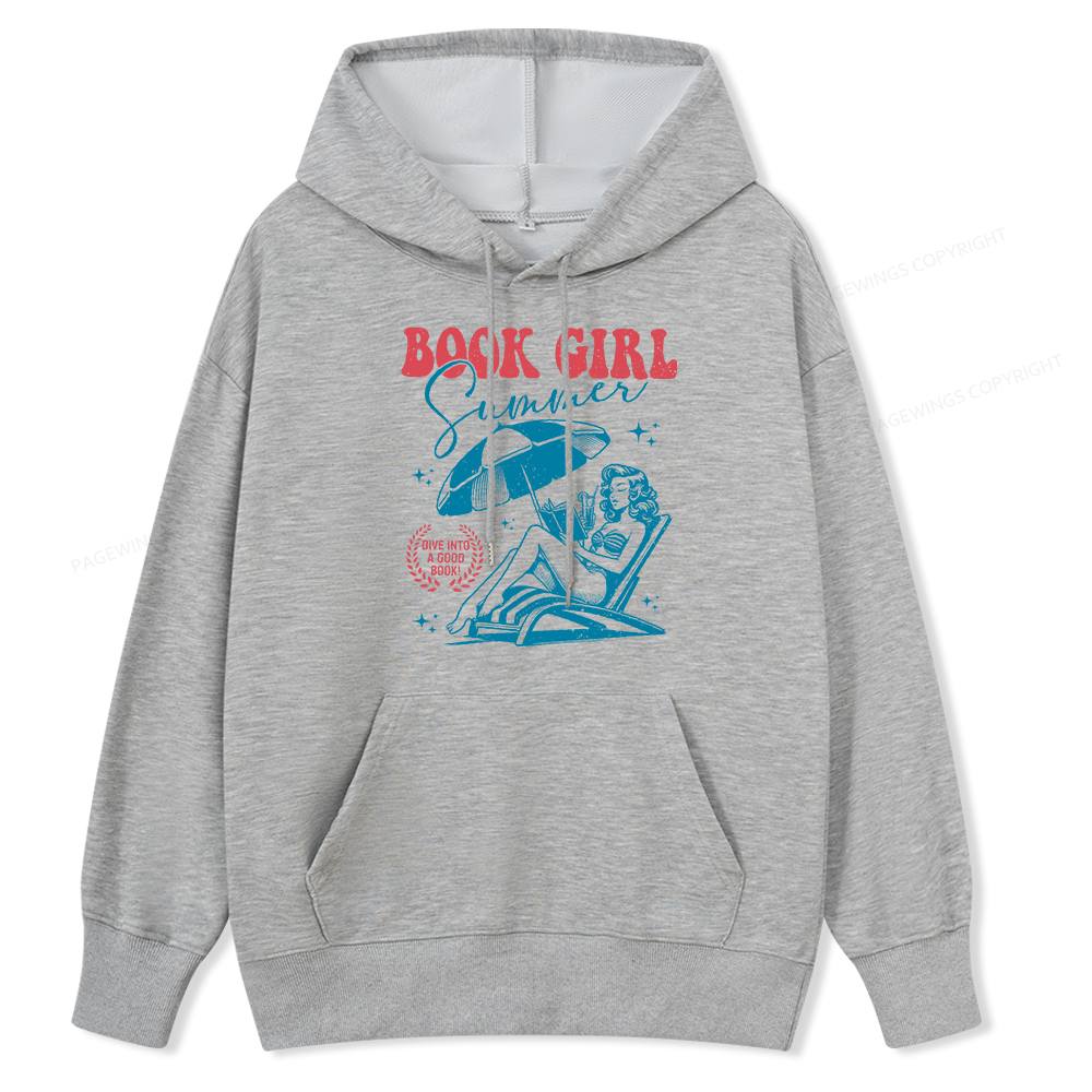 Pagewings Book Girl Summer Unisex Classic Hoodie