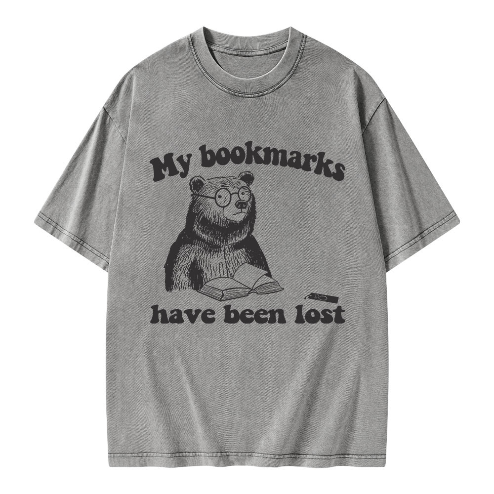 Pagewings My Bookmarks Have Been Lost Unisex Washed T-shirt