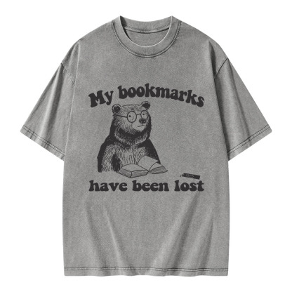 Pagewings My Bookmarks Have Been Lost Unisex Washed T-shirt