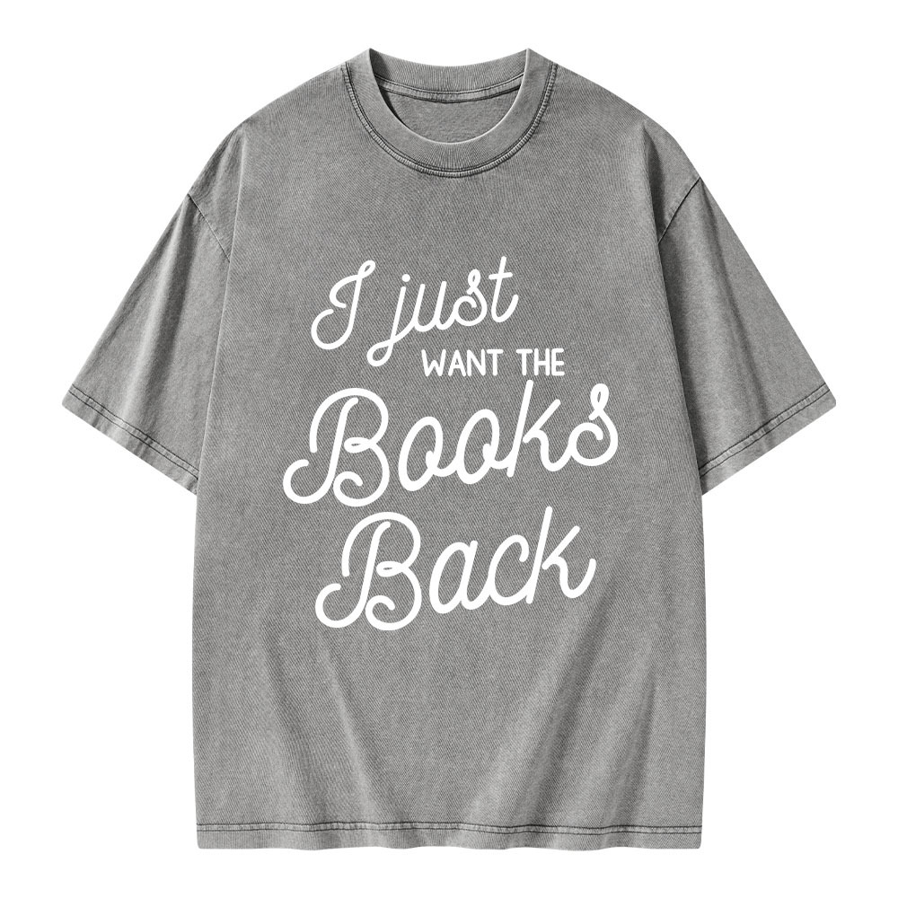 Pagewings I Just Want the Books Back Unisex Washed T-shirt