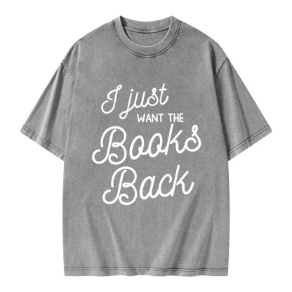 Pagewings I Just Want the Books Back Unisex Washed T-shirt