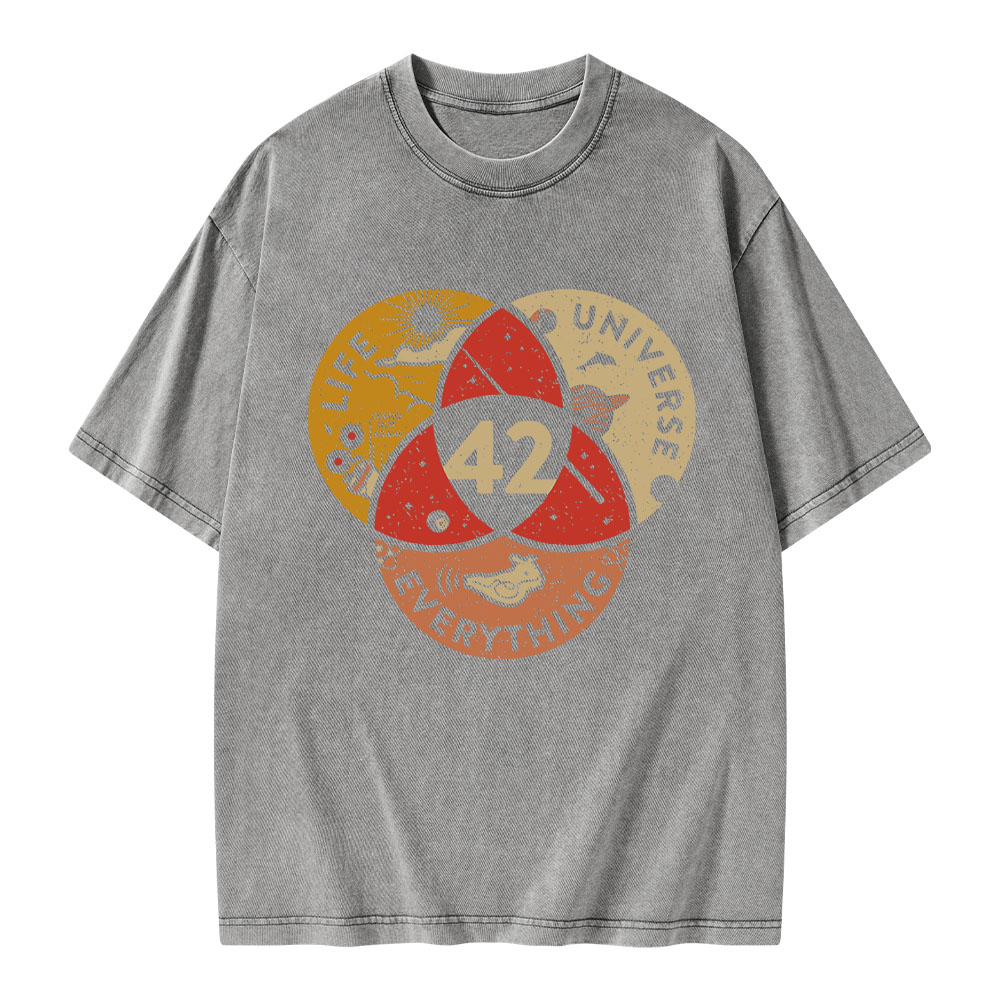 Pagewings 42 The Answer To Life The Universe And Everything Unisex Washed T-shirt