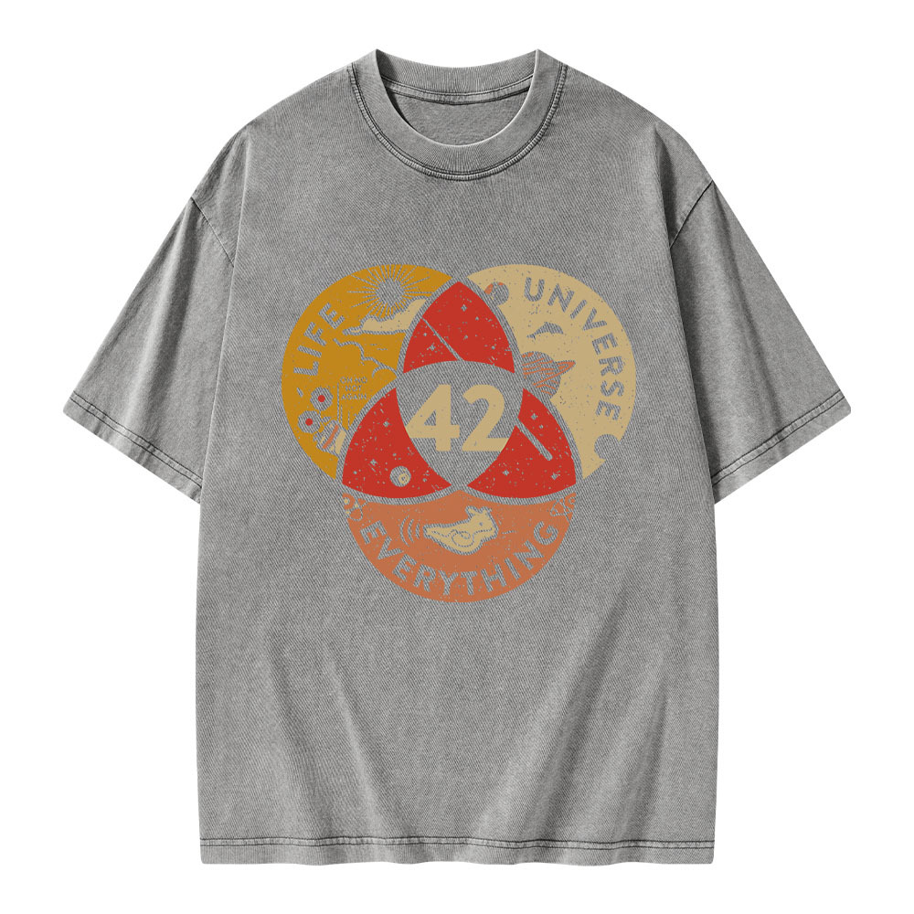 Pagewings 42 The Answer To Life The Universe And Everything Unisex Washed T-shirt