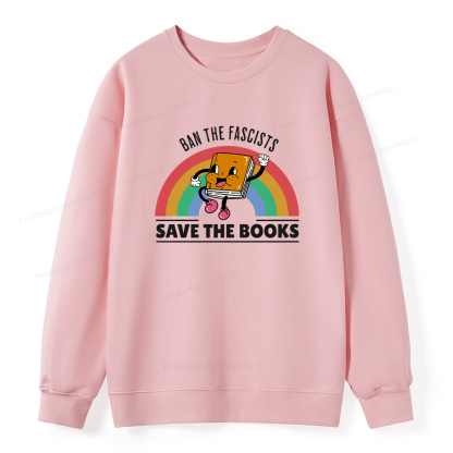 Pagewings Ban The Fascists Save The Books Unisex Classic Sweatshirt